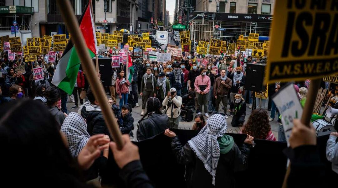 Sciopero palestinese a New York