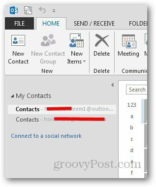 Outlook sui social network 3