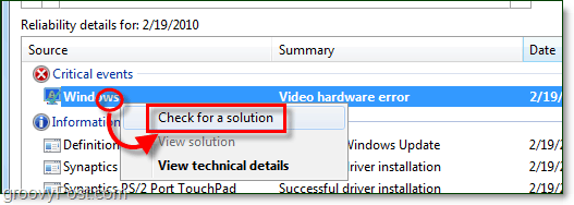 verifica la presenza di soluzioni Windows 7 ai problemi
