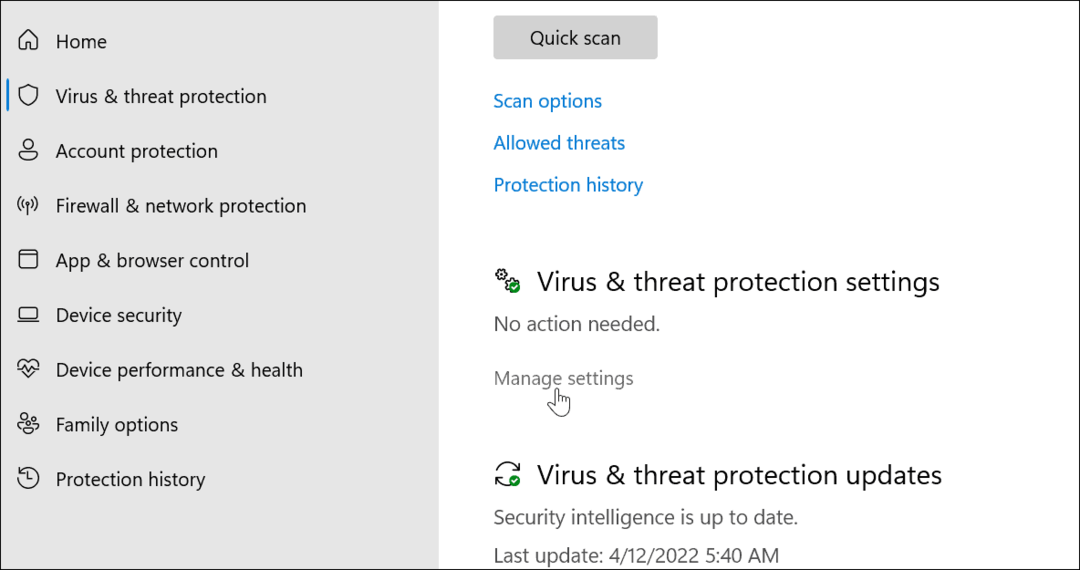 protezione da virus e minacce