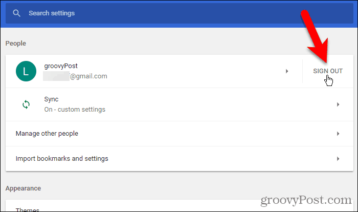 Fai clic su Esci in Chrome per Windows