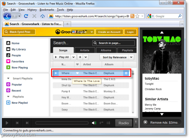Grooveshark suona qualsiasi canzone tu voglia