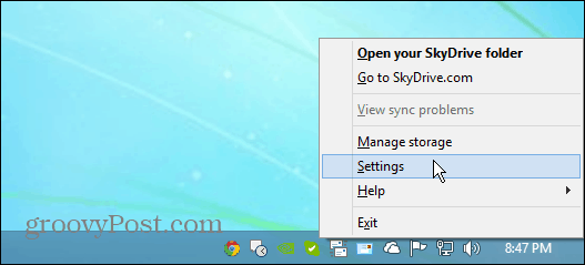 Impostazioni SkyDrive