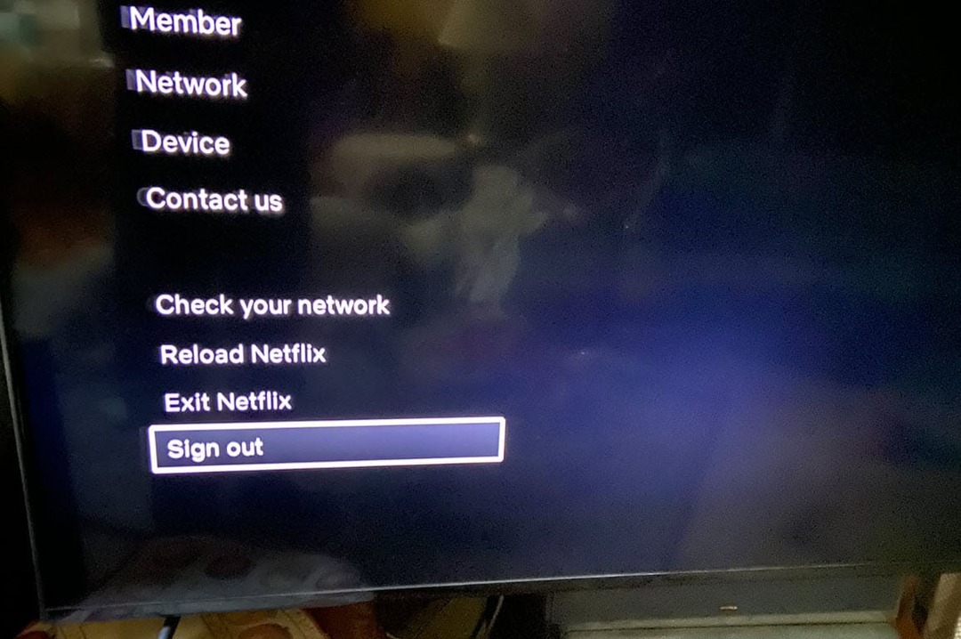 Esci da Netflix su una TV