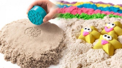 Creazione di sabbia cinetica per i bambini! Come realizzare una pratica sabbia cinetica (sabbia lunare) a casa?