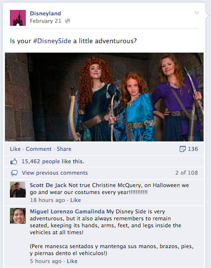 post disney su facebook