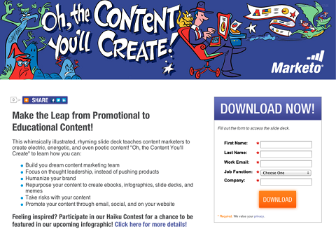 marketo landing page