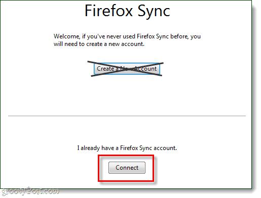 connettersi a un account di sincronizzazione di Firefox