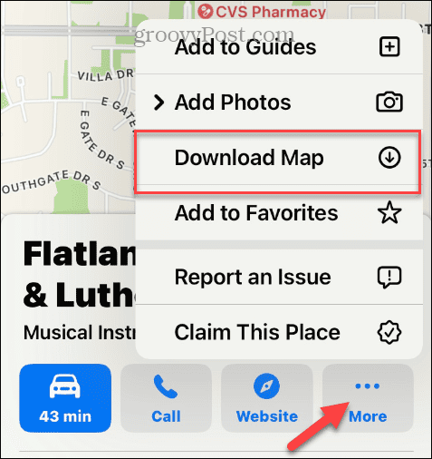 Scarica l'opzione Mappa Apple da altri menu