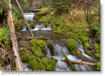 Fotografia - Esempio di Slow Shutterspeed - Acqua di ruscello del fiume foresta verde