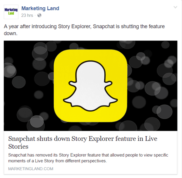 Snapchat chiude la funzione Story Explorer in Live Stories.