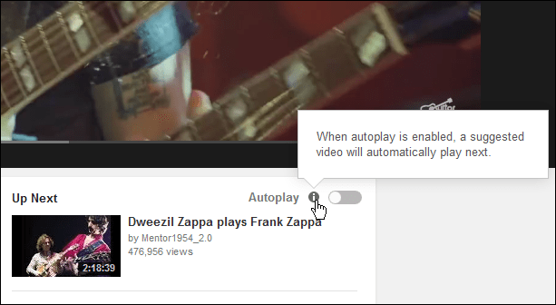pulsante di riproduzione automatica di YouTube in basso