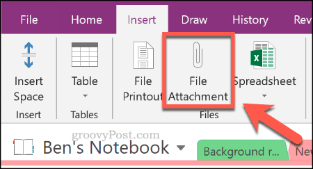 Inserimento di un documento Excel come allegato di file in OneNote