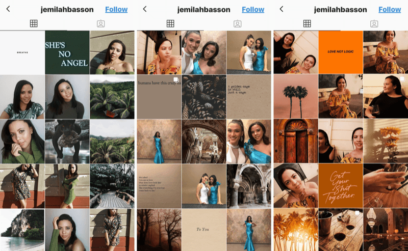 Profilo aziendale Instagram per Jemilah Basson