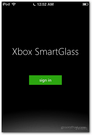 Xbox SmartGlass Accedi iOS
