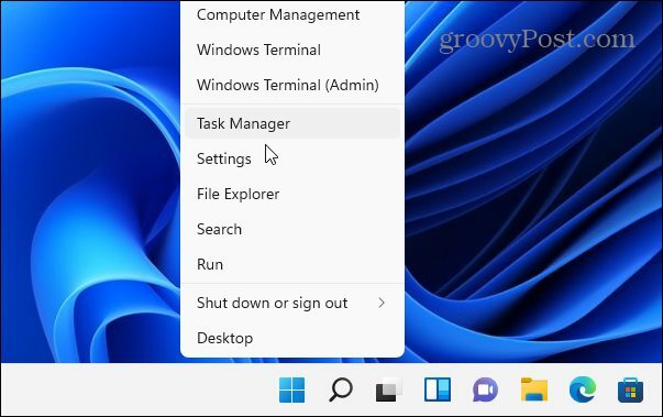 apri il task manager Windows 11