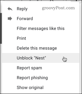 Sblocca un utente in Gmail