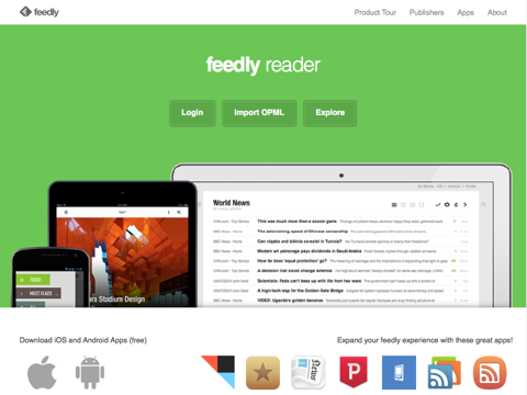 home page feedly
