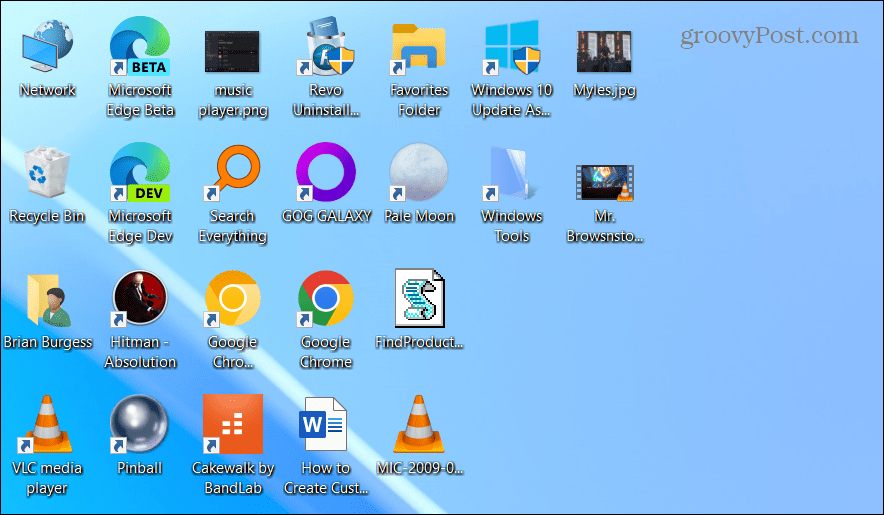 ripristinare le icone del desktop su Windows