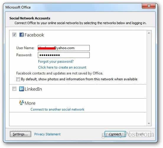 Outlook sui social network 4