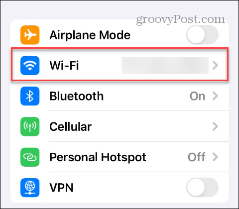 Dimentica una rete Wi-Fi su un iPhone