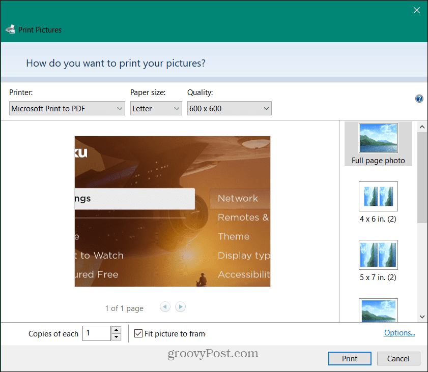 Converti un PNG in PDF su Windows