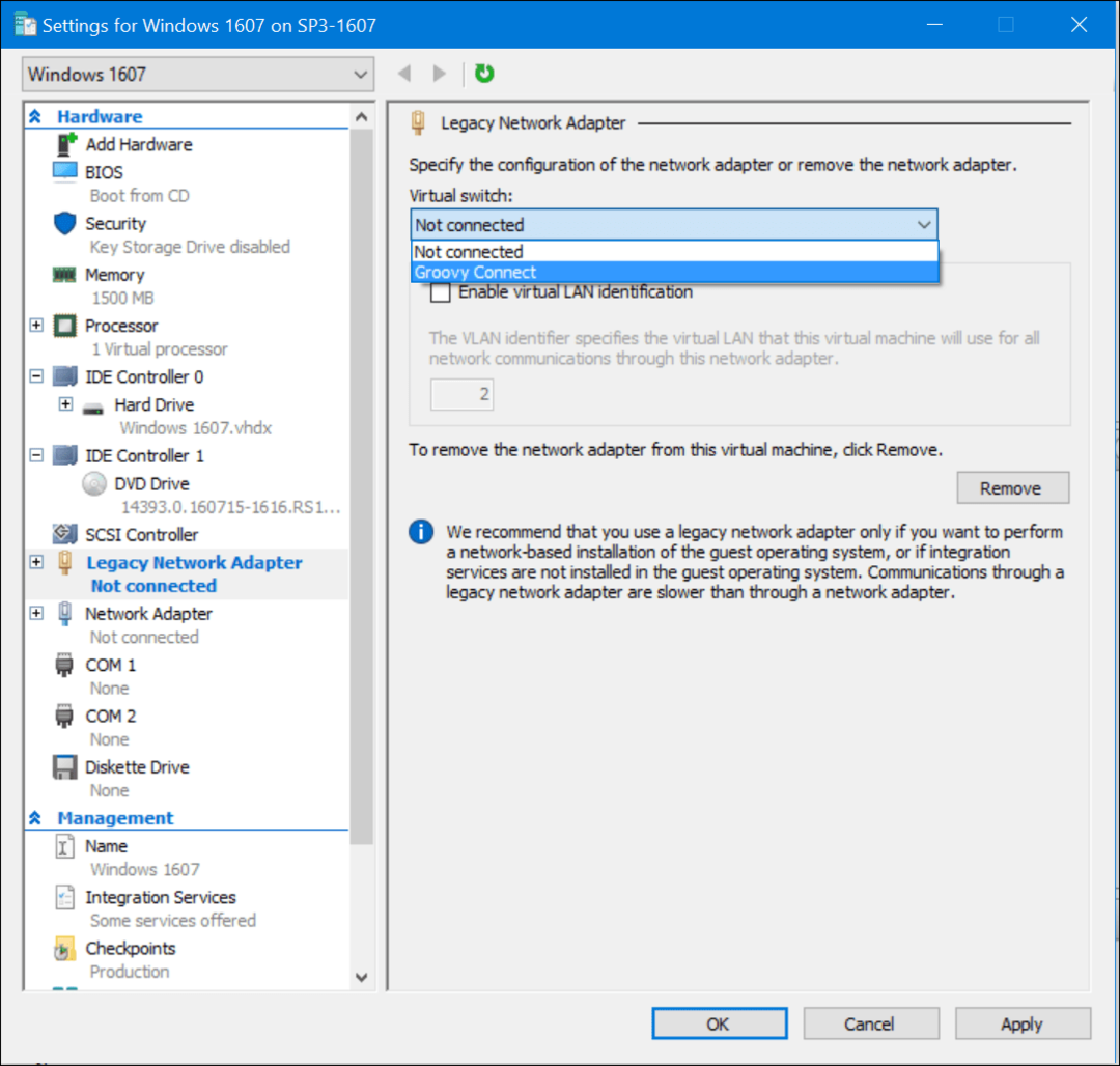 Condividi la tua connessione di rete con Hyper-V in Windows 10