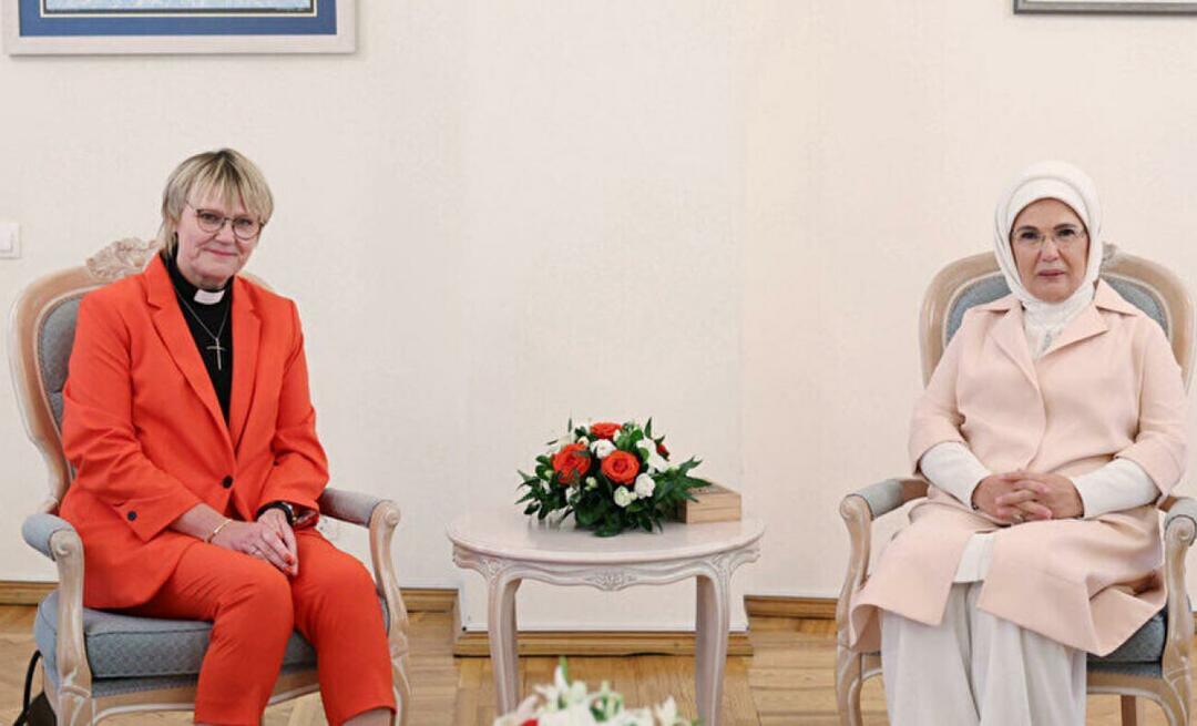 Congratulazioni a Emine Erdoğan di Birgitta Ed, moglie del primo ministro svedese Ulf Kristersson!