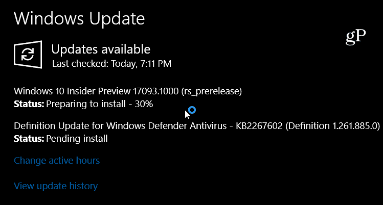 Anteprima di Windows 10 Build 17093