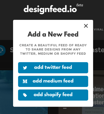 designfeed aggiungi feed