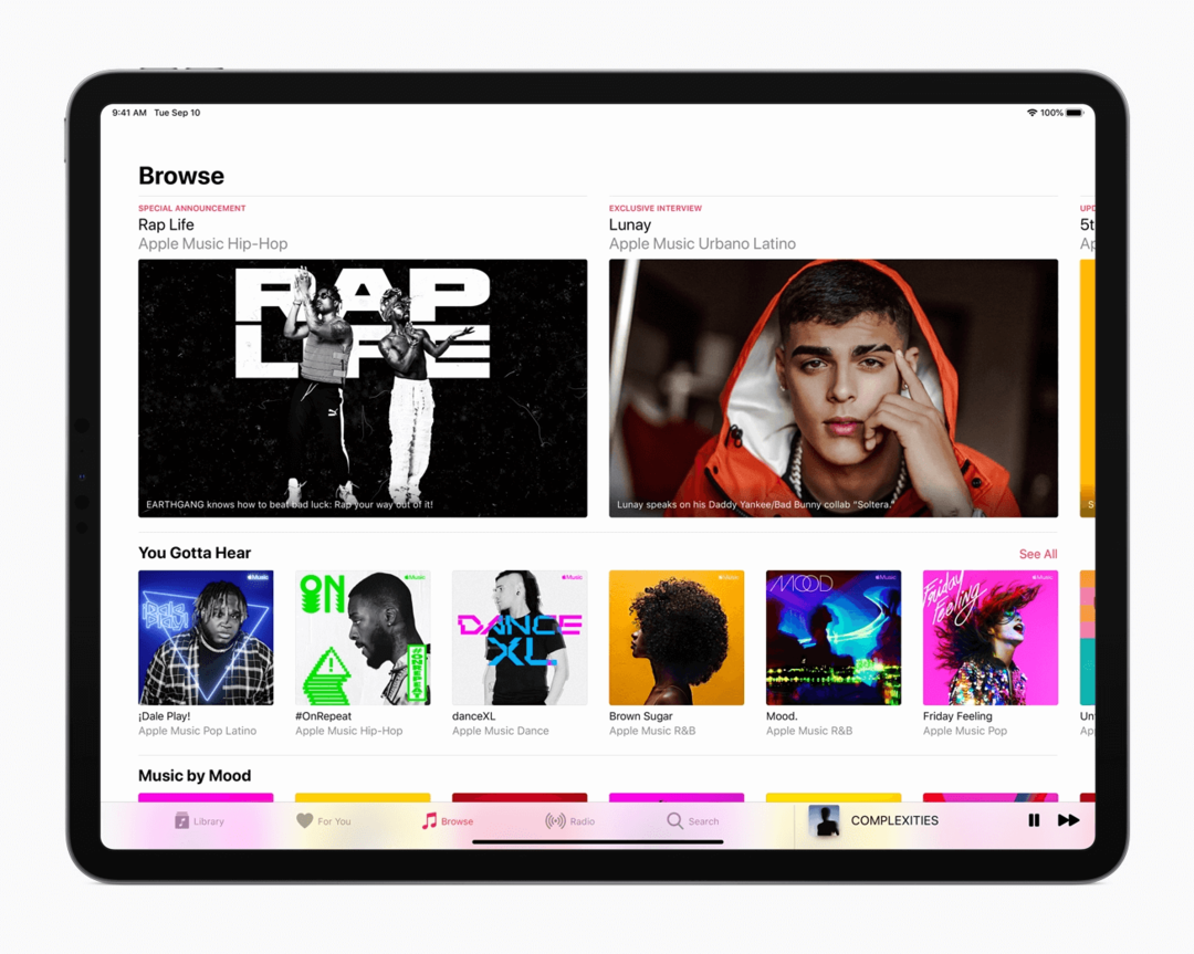 Apple Music su iPad