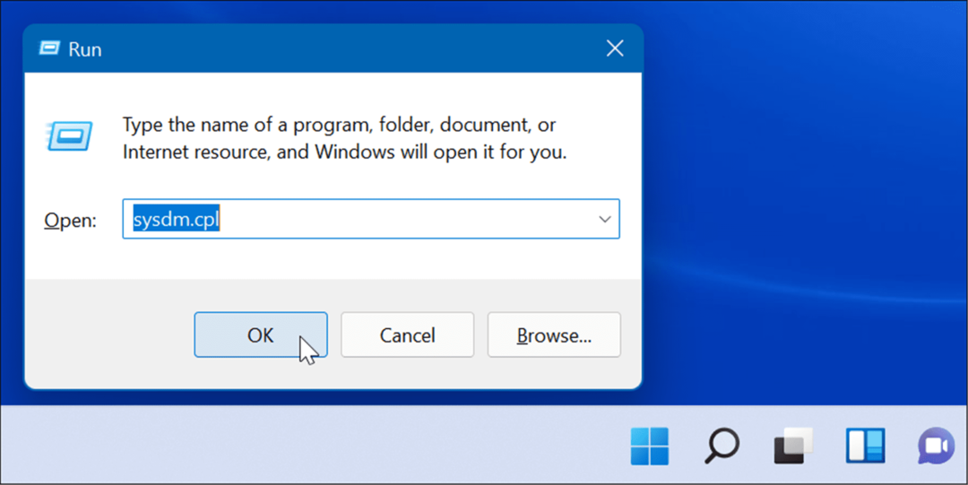 Esegui sysdm-cpl per rendere Windows 11 più veloce sul vecchio hardware