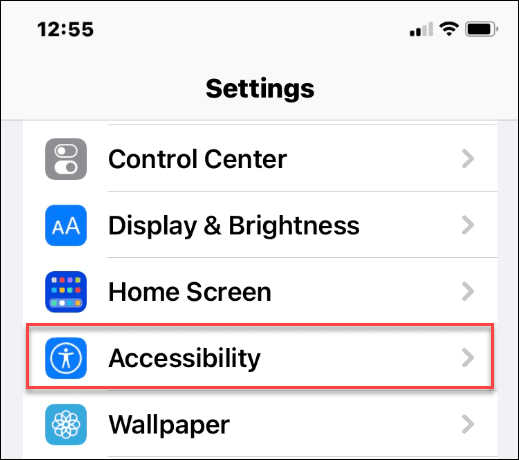 impostazione accessibilità iPhone