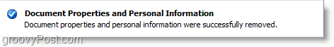 la finestra di conferma che mostra i tuoi dati è stata cancellata per quanto riguarda le informazioni personali
