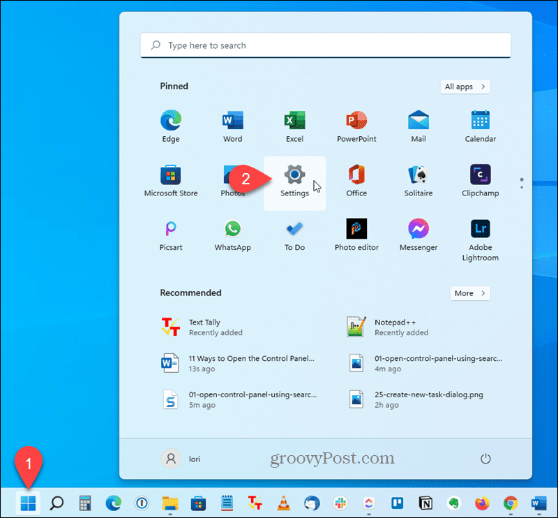 Apri l'app Impostazioni in Windows 11