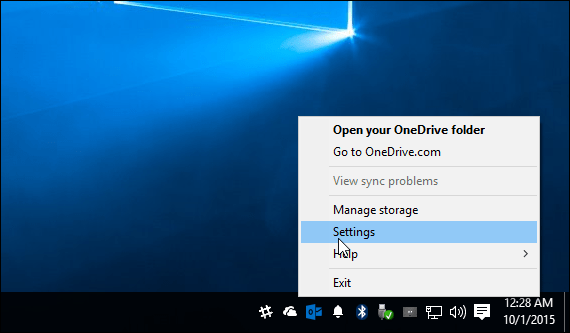 OneDrive sulla barra delle applicazioni di Windows 10