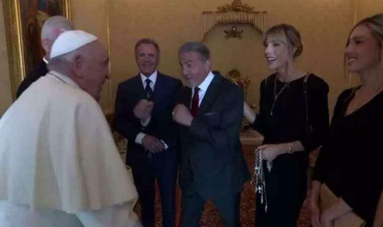 Interessante dialogo tra Sylvester Stallone e Papa Francesco