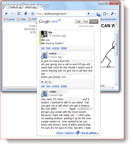 Estensione Google Voice per Google Chrome