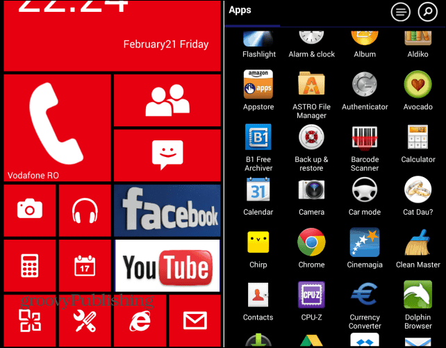 Launcher 8 rosso