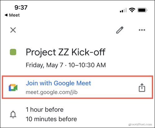 Link di Google Meet