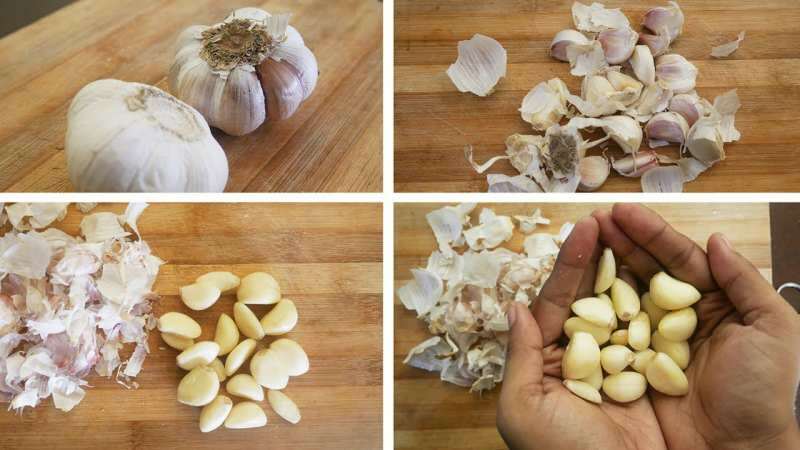 metodo di sbucciatura facile dell'aglio