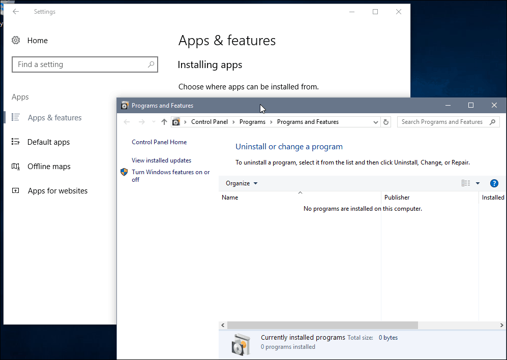 Come gestire le app in Windows 10 Creators Update