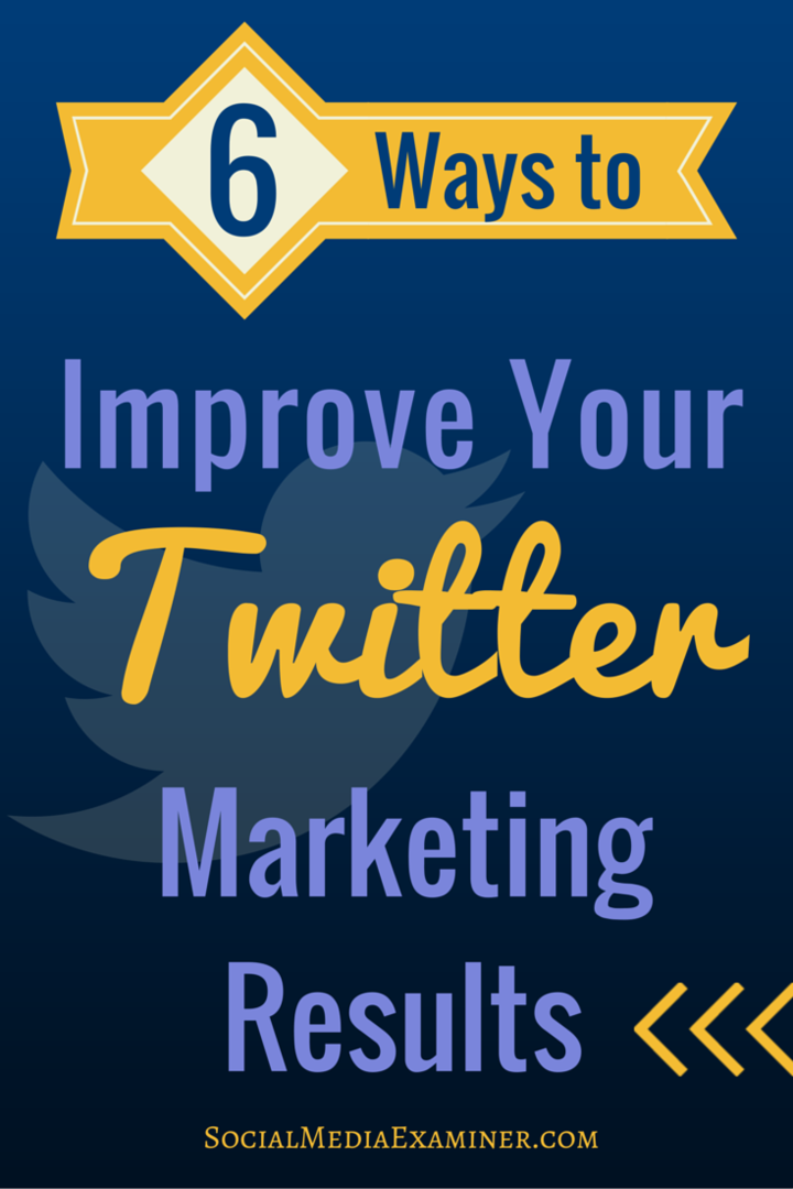 6 modi per migliorare i tuoi risultati di marketing su Twitter: Social Media Examiner