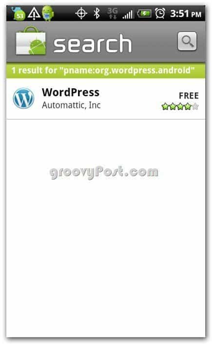 Wordpress di Automattic su Android Store