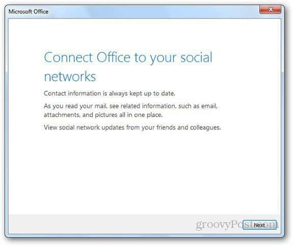 Outlook sui social network 2