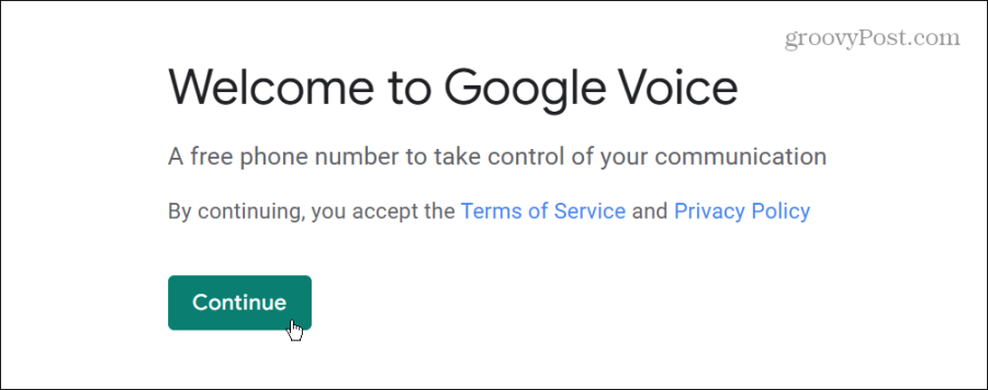 benvenuto su Google Voice