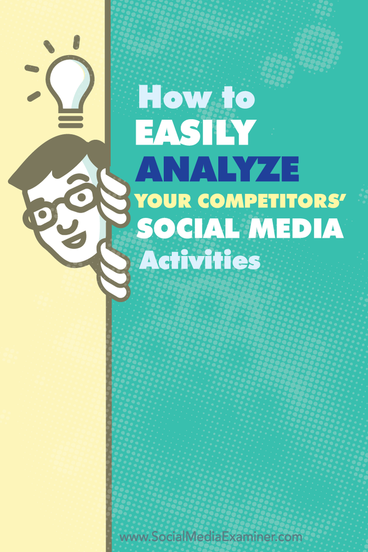 Come analizzare facilmente le attività sociali dei tuoi concorrenti: Social Media Examiner