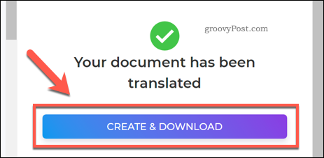 Salvataggio di un file PDF tradotto usando DeftPDF