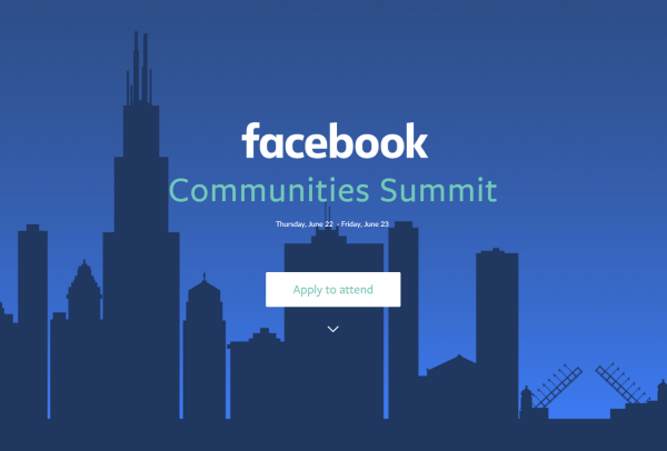 Facebook ospiterà il primo Summit delle comunità di Facebook il 22 e 23 giugno a Chicago.