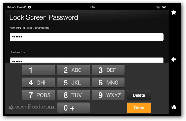 Proteggi con password la schermata di blocco Kindle Fire HD